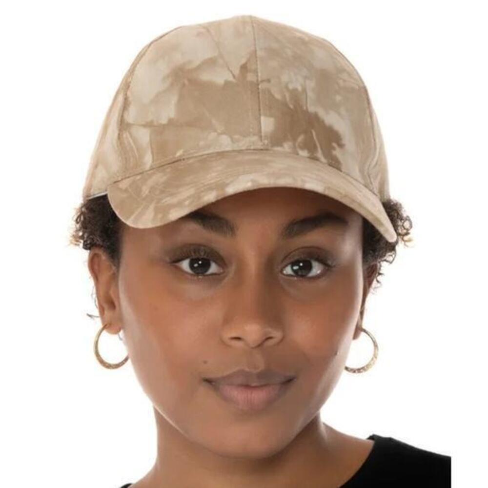 Jeeni Women's Natural Cotton Tie-Dye Adjustable Baseball Cap One Size